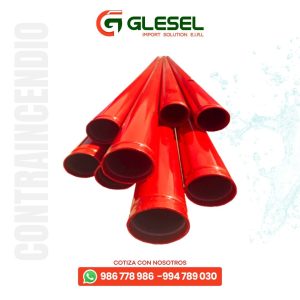 Tubo ranurado rojo UL FM SCH40